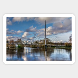 Footbridge Over The Thames At Reading Sticker